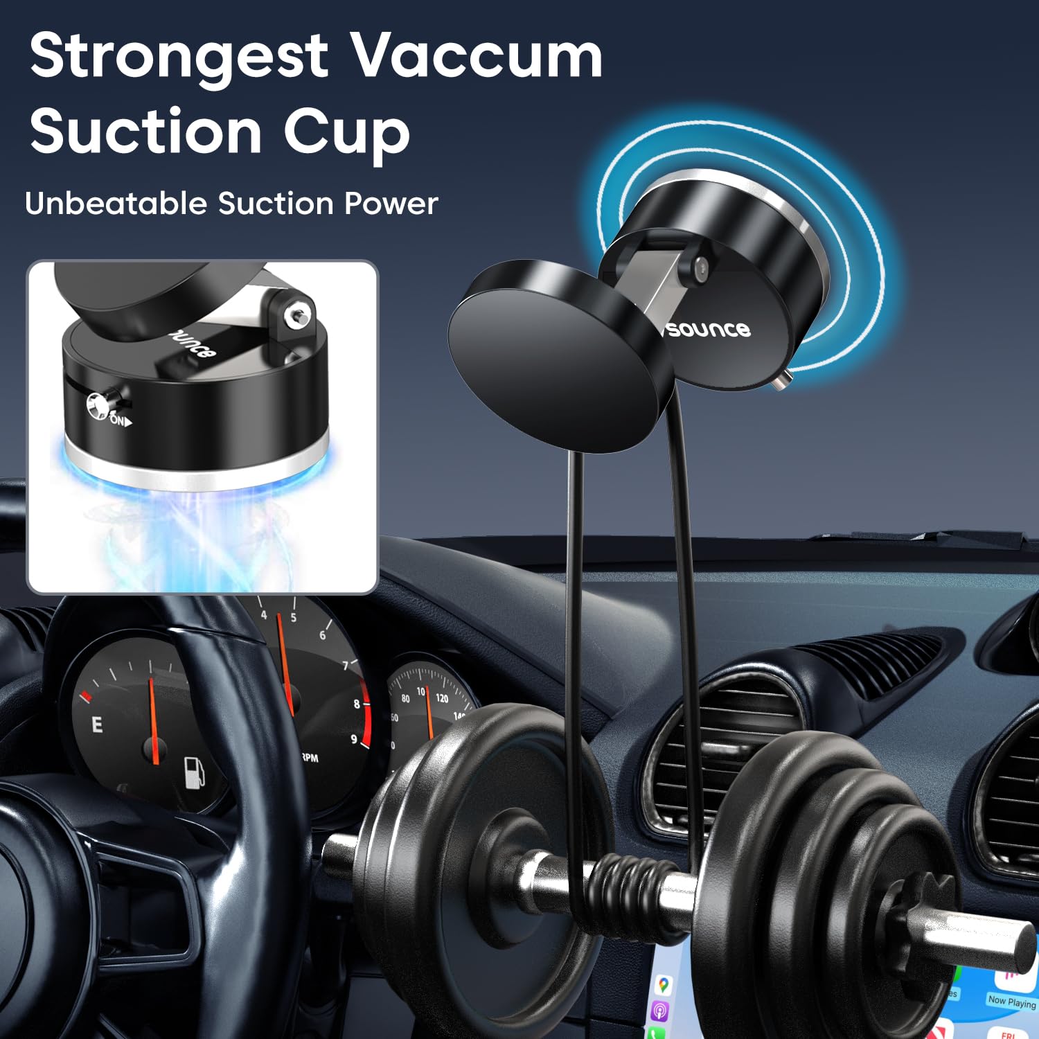 Magnetic Suction Cup Phone Stand