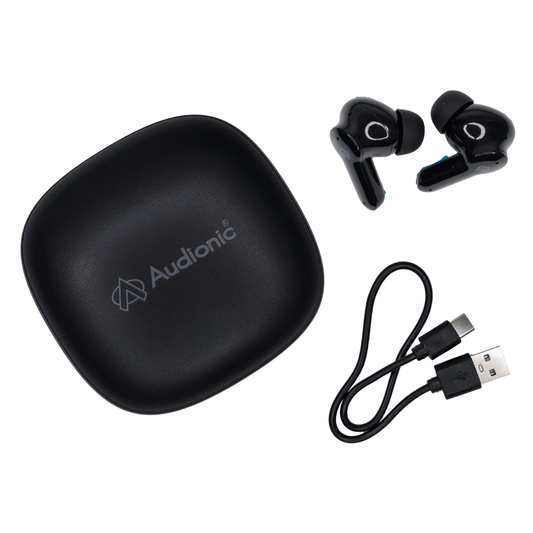 Audionic Airbud 550 – Extra Bass Wireless Earbuds | Quad Mic ENC | Premium Sound - Zenty Tech