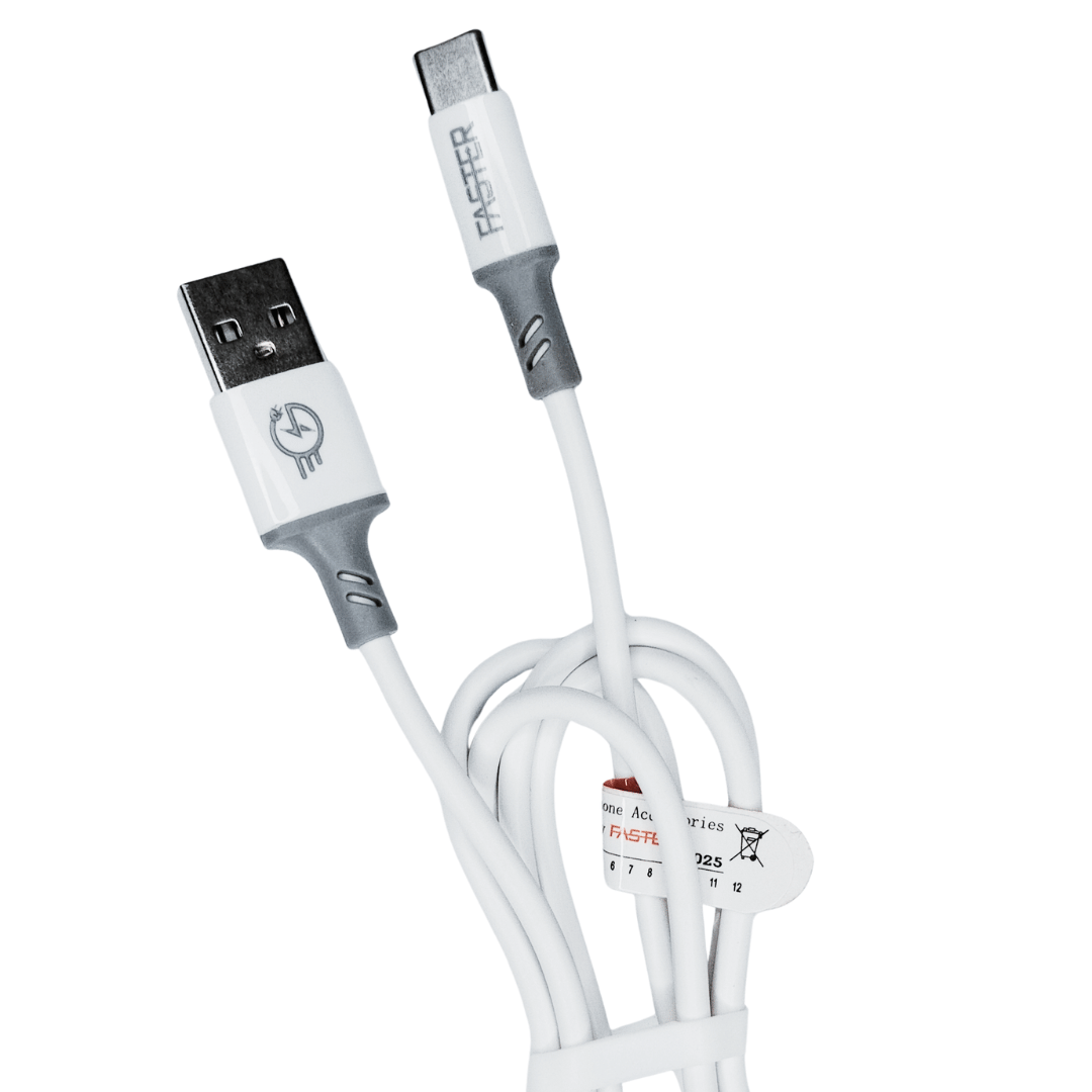 Faster FC - TP3 Pro Type - C Fast Charging Data Cable | 3.0A | 1000mm | High - Speed Data Transfer - Zenty Tech