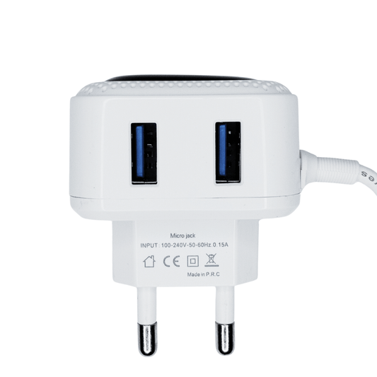 YES I’M Max 5A Fast Charger – Dual USB Ports, Fixed Wire + Micro USB, High - Speed Charging - Zenty Tech